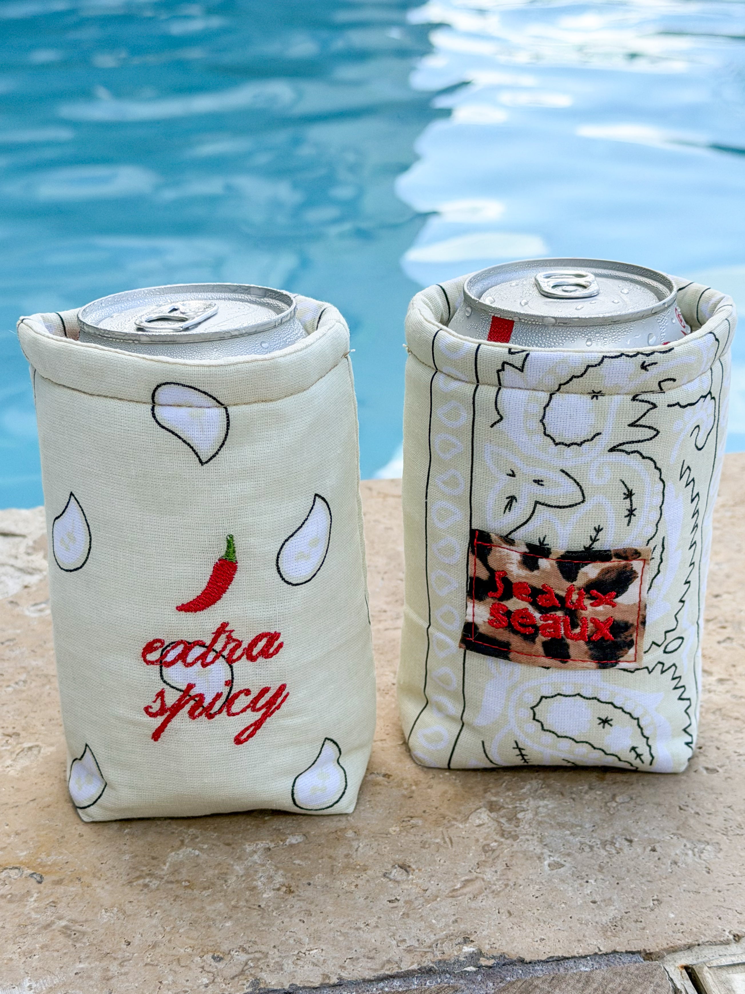 Extra Spicy Embroidered Koozie