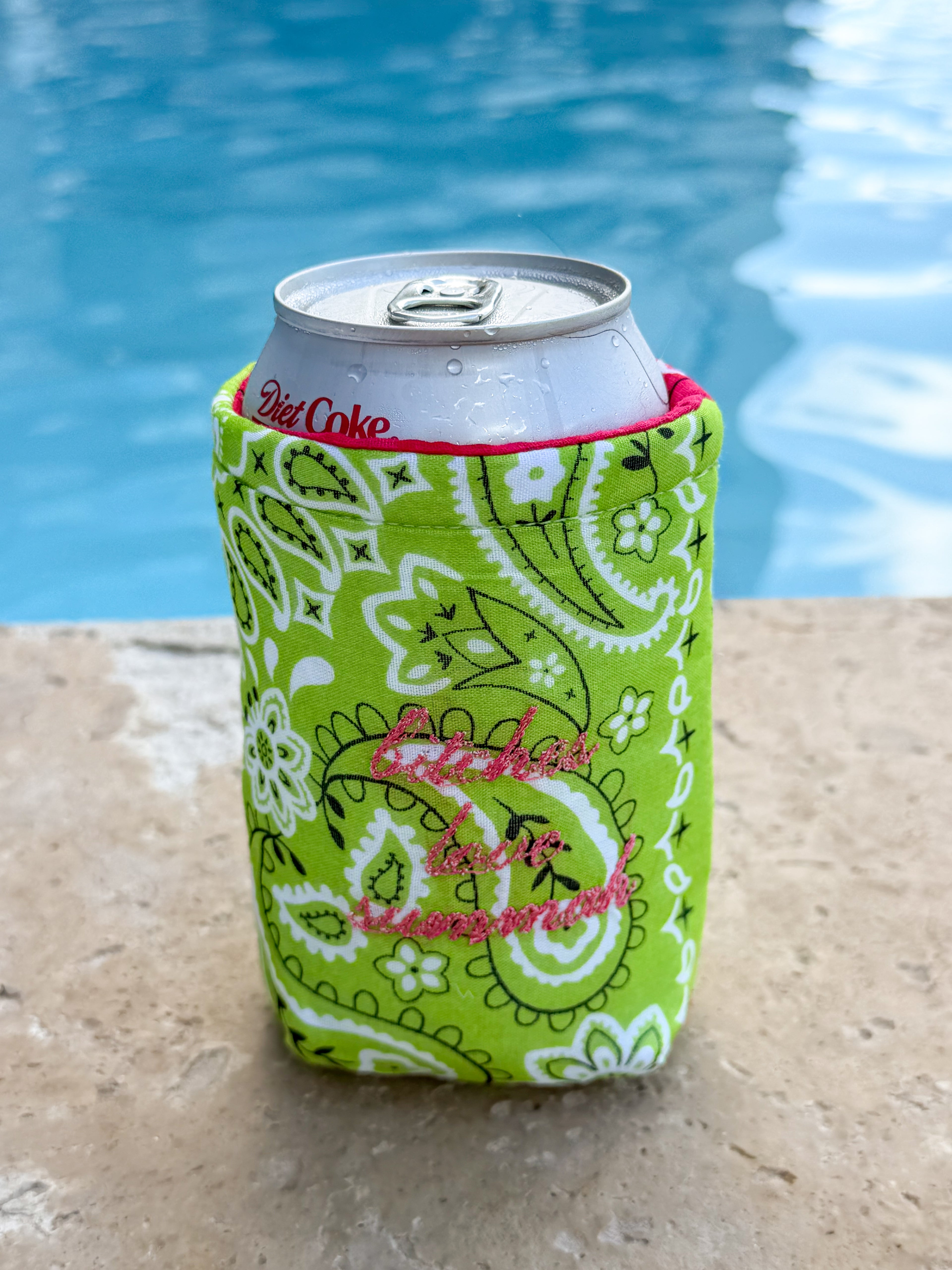 Bitches Love Summah Embroidered Koozie