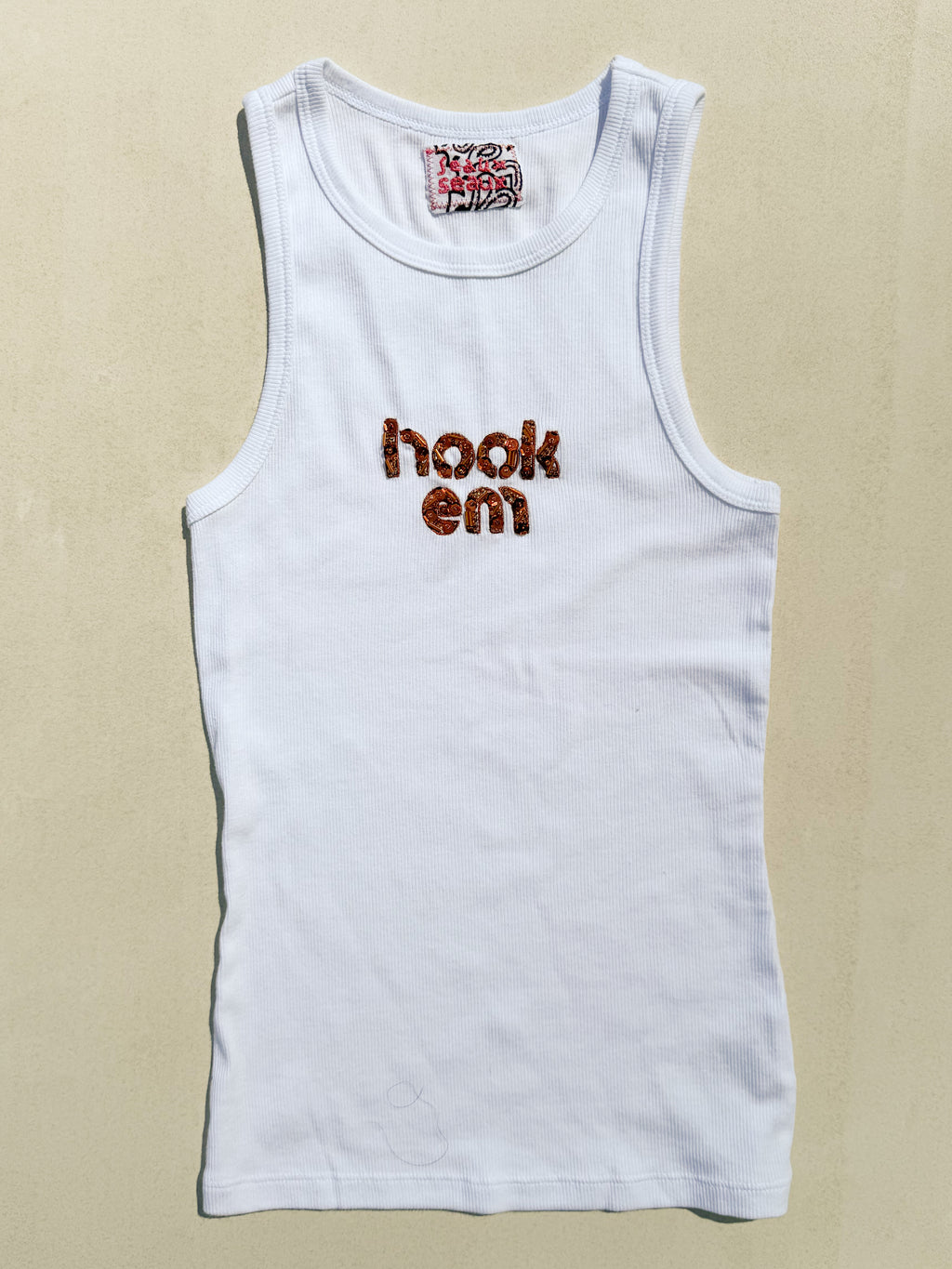 The "Hook Em" Beaded Top