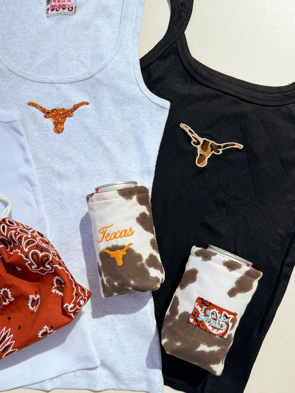 Texas Embroidered Koozie